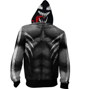 Venom Marvel Fan Zip Up Hoodie   