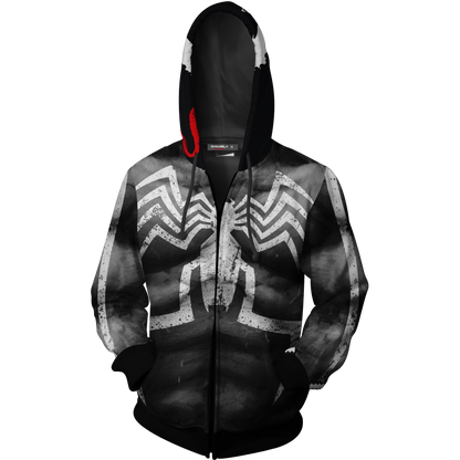 Venom Marvel Fan Zip Up Hoodie