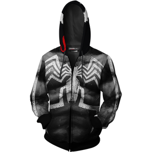 Venom Marvel Fan Zip Up Hoodie   