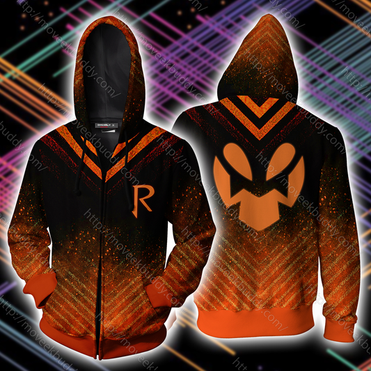 RWBY Roman Torchwick Symbol Zip Up Hoodie 4XL