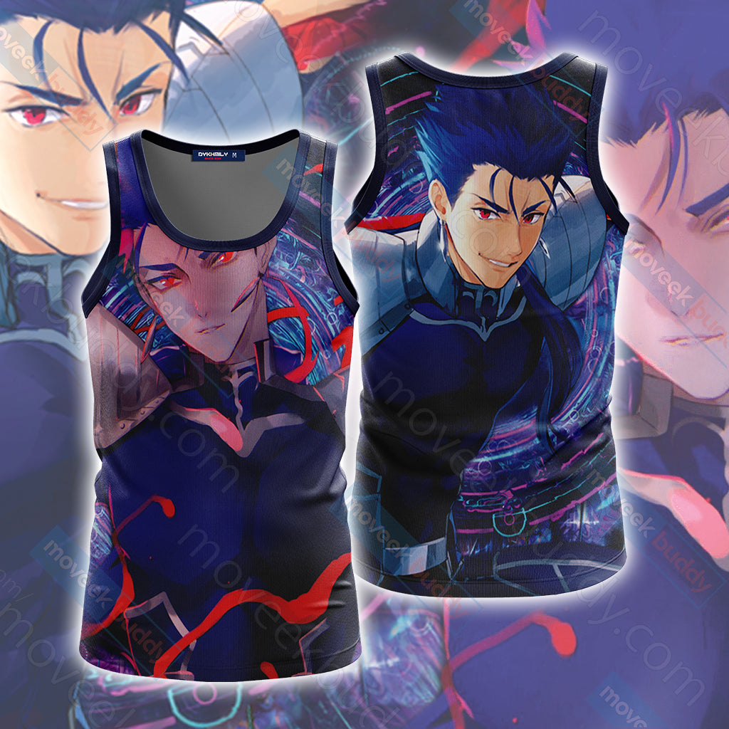 Fate/Stay Night Lancer Unisex 3D T-shirt Tank Top