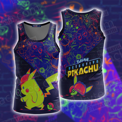 Detective Pikachu Unisex 3D T-shirt Tank Top