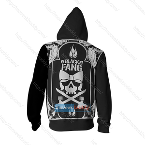 RWBY Black Fang Zip Up Hoodie   