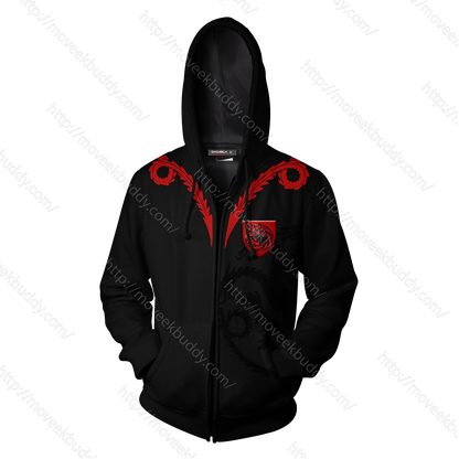 House Targaryen Game Of Thrones Zip Up Hoodie