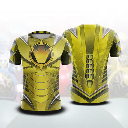 Power Rangers Dino Thunder Cosplay 3D Hoodie T-shirt Gold Ranger