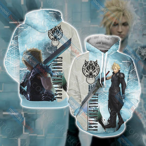 Final Fantasy - Cloud T-shirt Zip Hoodie Pullover Hoodie Hoodie S 