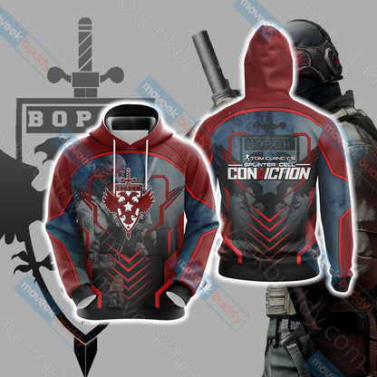 Tom Clancy's Splinter Cell: Conviction BopoH Logo Unisex 3D T-shirt Hoodie