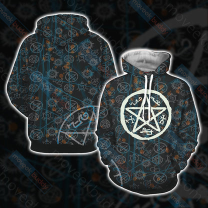 Supernatural - Devil's trap Unisex 3D T-shirt Hoodie