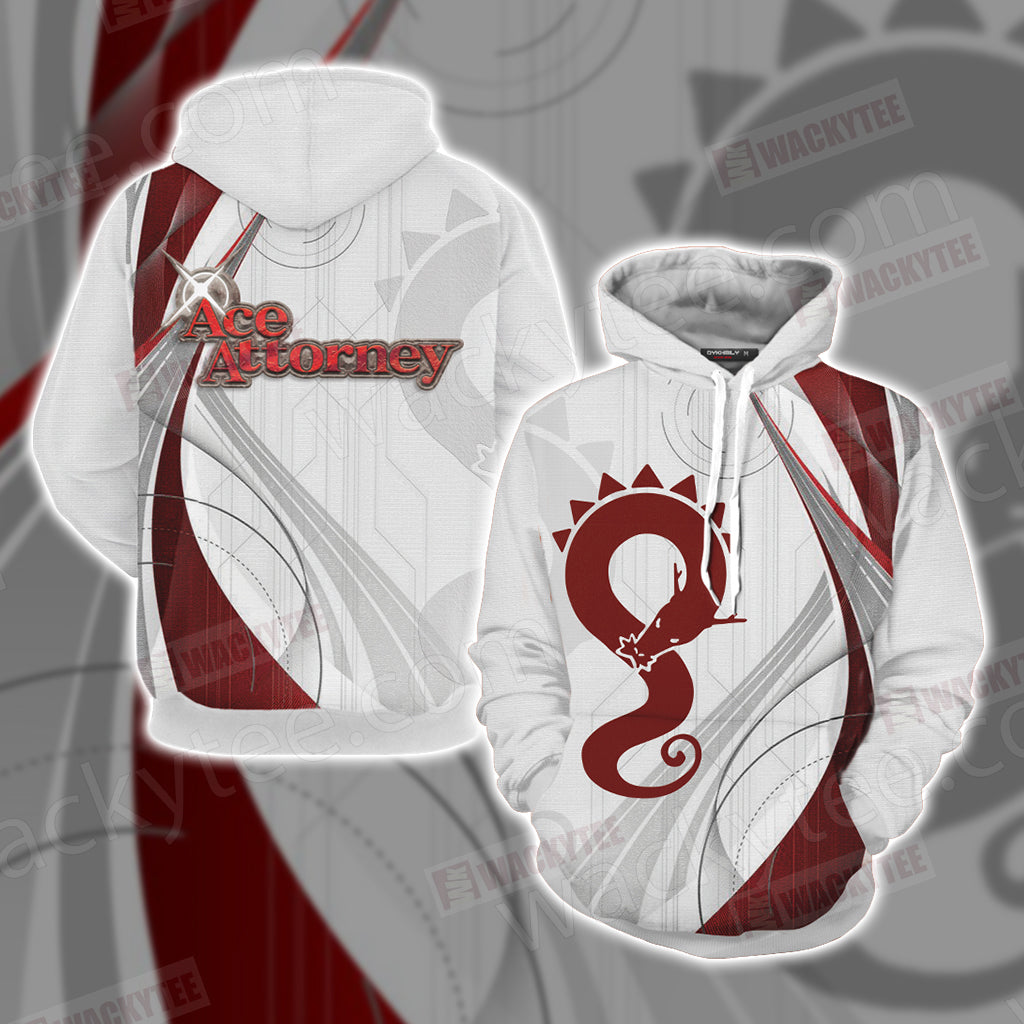 Ace Attorney - Defiant Dragon logo Unisex 3D T-shirt Hoodie