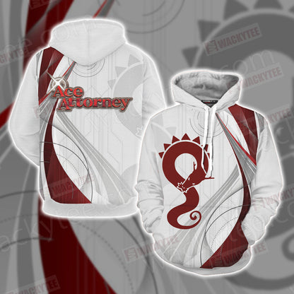 Ace Attorney - Defiant Dragon logo Unisex 3D T-shirt Hoodie