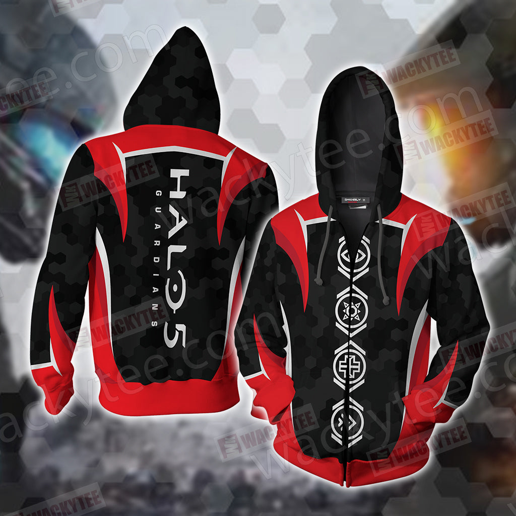 Halo 5: Guardians - Power-Up Icons Unisex 3D T-shirt Zip Hoodie