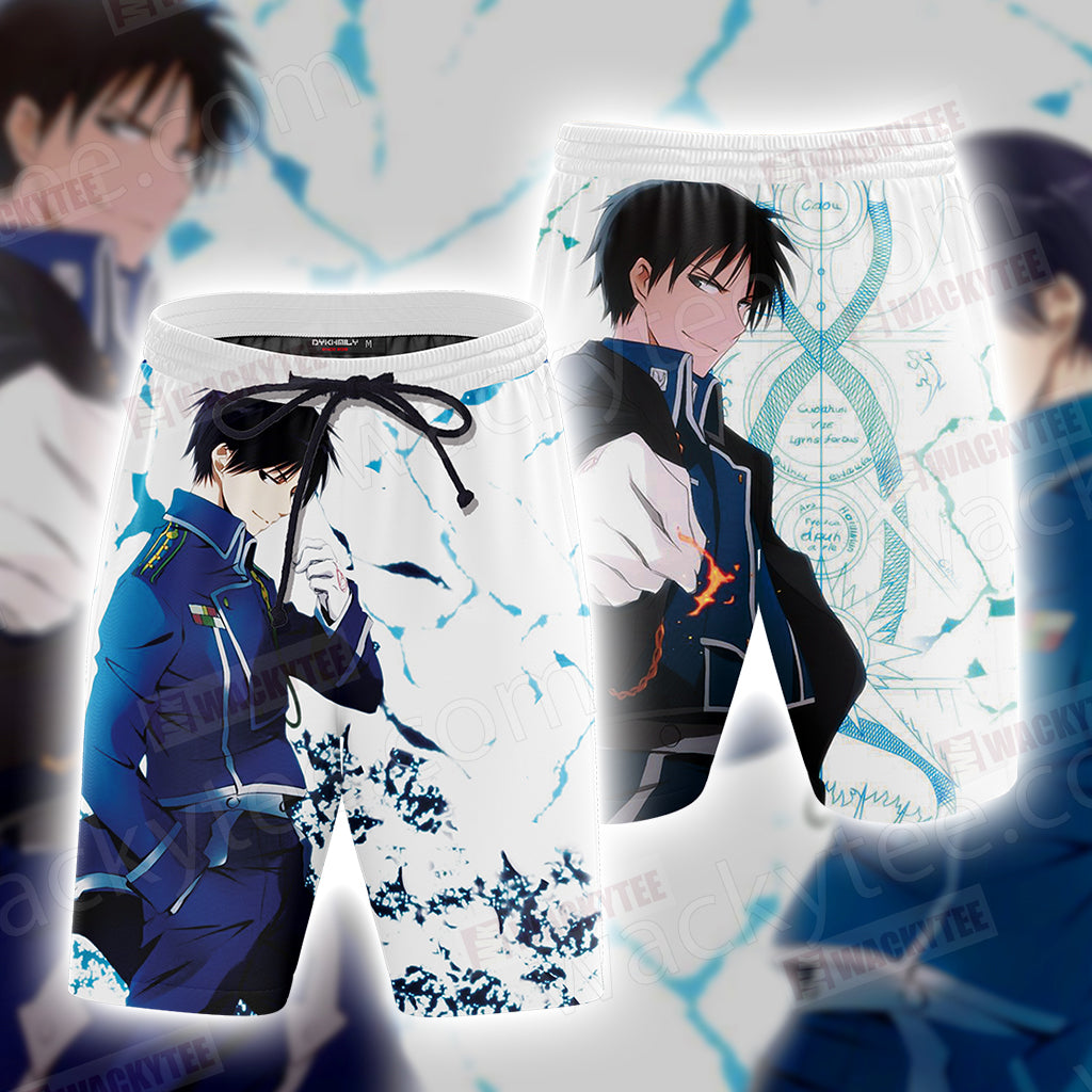 Fullmetal Alchemist Roy Mustang Unisex 3D T-shirt Beach Shorts