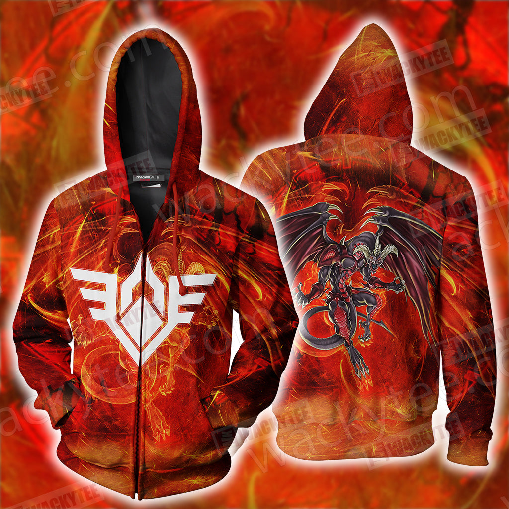 Yu-Gi-Oh! Red Dragon Archfiend Unisex 3D T-shirt Zip Hoodie