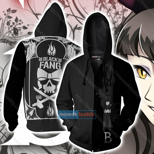RWBY Black Fang Zip Up Hoodie 5XL