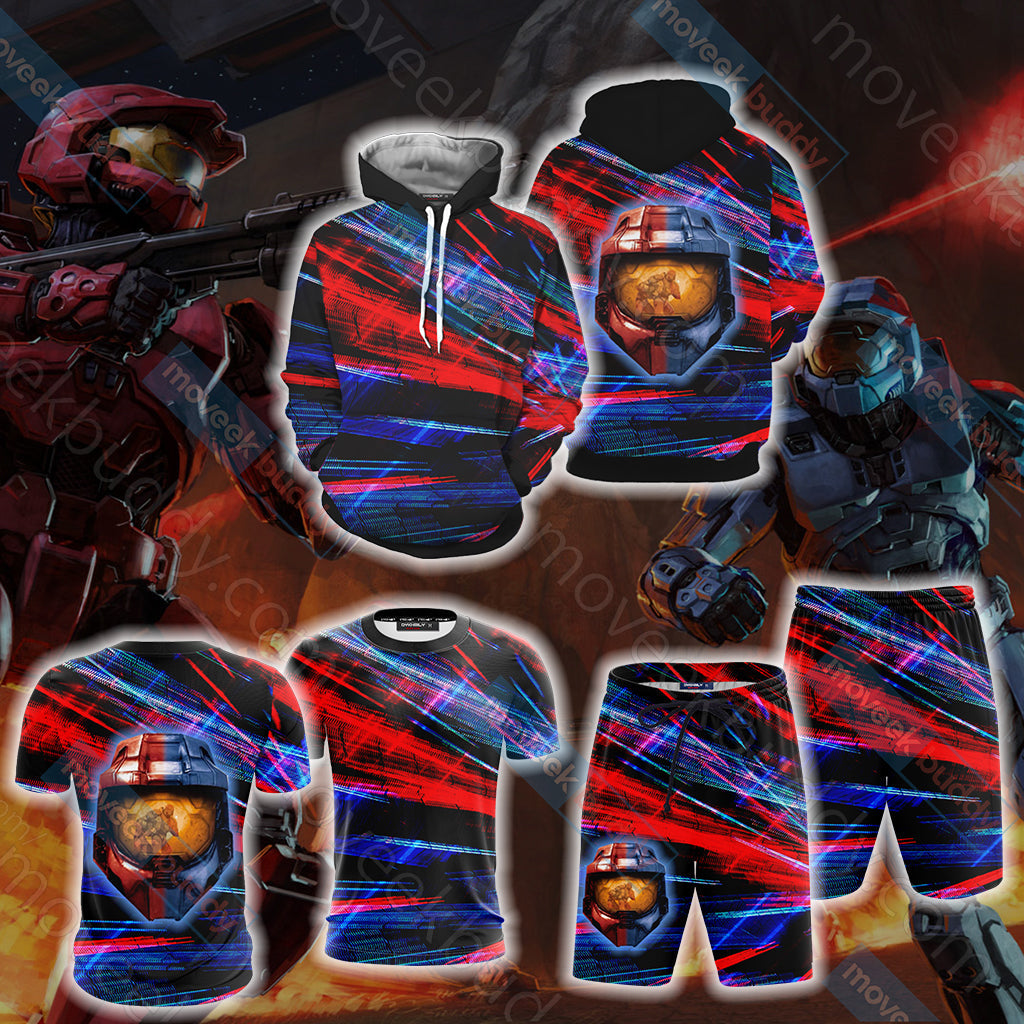 Red vs. Blue Unisex 3D T-shirt