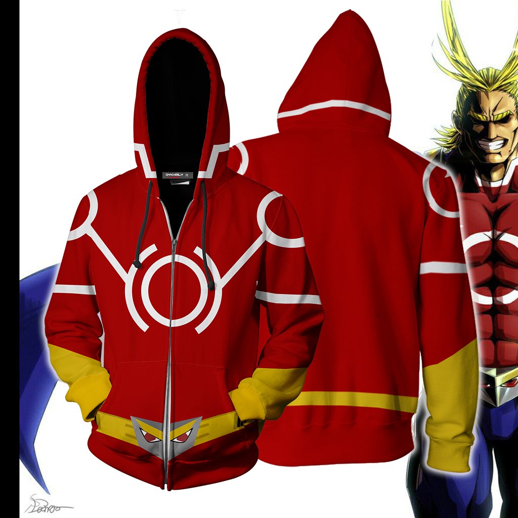 Boku No Hero Academia All Mighty Cosplay Zip Up Hoodie Jacket 5XL