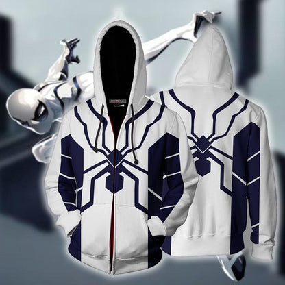 Future Foundation Spider-Man Cosplay Zip Up Hoodie Jacket 5XL