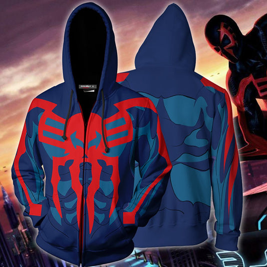 Spider-Man 2099 PS4 Video Games Cosplay Zip Up Hoodie Jacket