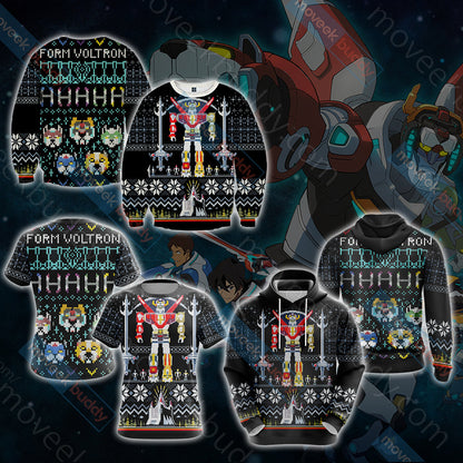 Voltron Knitting Style Unisex 3D T-shirt