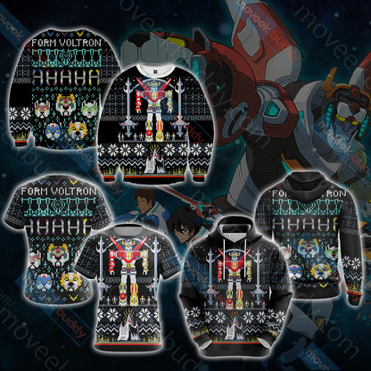 Voltron Knitting Style Unisex 3D T-shirt
