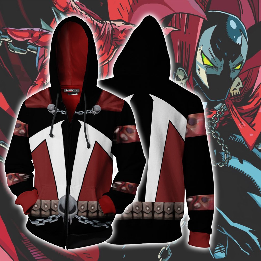 Spawn Cosplay Zip Up Hoodie Jacket 5XL
