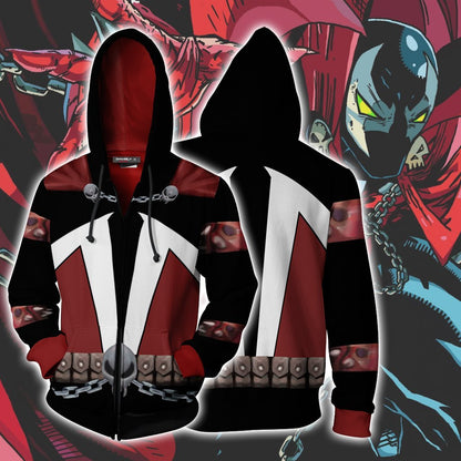 Spawn Cosplay Zip Up Hoodie Jacket 5XL