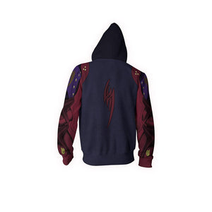 Tekken Jin Kazama Cosplay Zip Up Hoodie Jacket   