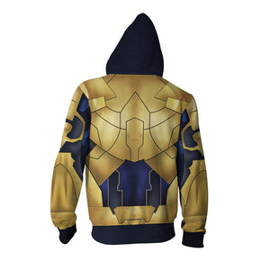 Thanos Cosplay Zip Up Hoodie Jacket   