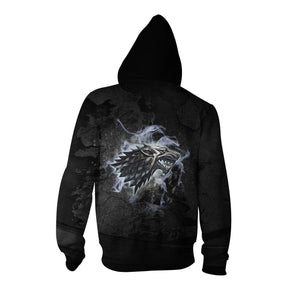 Winter Is Coming Stark Game Of Thrones Zip Up Hoodie   