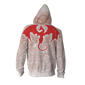 Mother Of Dragons Game Of Thrones Zip Up Hoodie   