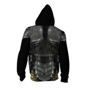 Predator Cosplay Zip Up Hoodie Jacket   