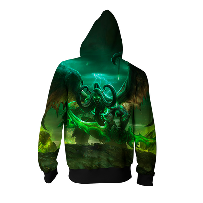 Illidan Stormrage World Of Warcraft Zip Up Hoodie Jacket
