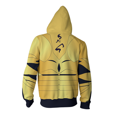 Fate/ Stay Night Gilgamesh Cosplay Zip Up Hoodie Jacket
