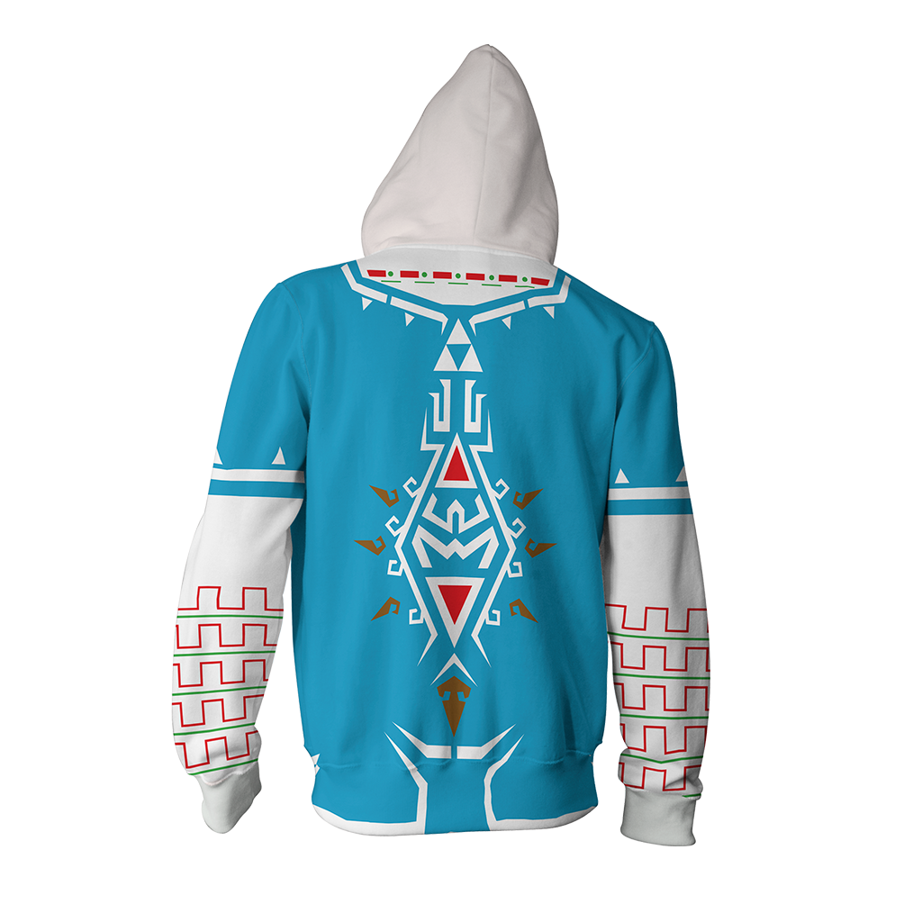 The Legend of Zelda: Breath of the Wild Link Cosplay New Look Zip Up Hoodie
