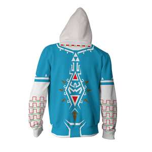 The Legend of Zelda: Breath of the Wild Link Cosplay New Look Zip Up Hoodie   