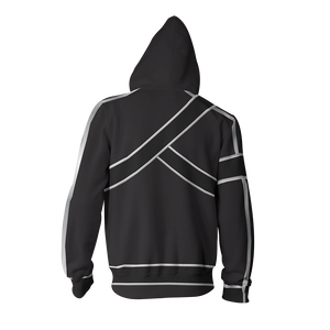 Sword Art Online Kirito Cosplay Zip Up Hoodie Jacket   