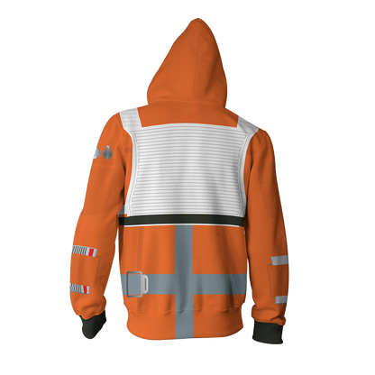 Star Wars X-wing Pilot Cosplay Zip Up Hoodie Jacket