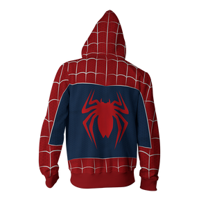 Spider-man PS4 Suit (Tobey Maguire - Sam Raimi 2002 Movie) Cosplay Zip Up Hoodie Jacket   