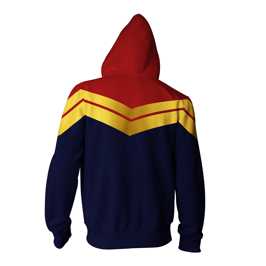 Captain marvel zip up hoodie discount
