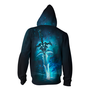 Lich King World Of Warcraft Zip Up Hoodie Jacket   