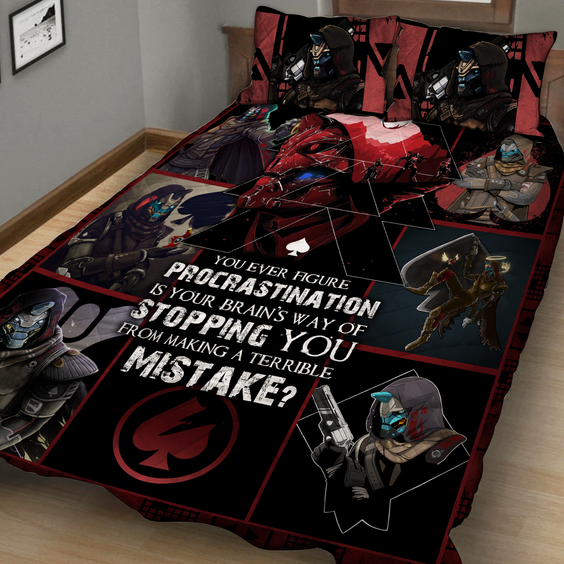 Destiny Cayde-6 Procrastination Stop You From Making A Terrible Mistake 3D Quilt Bed Set Quilt Set