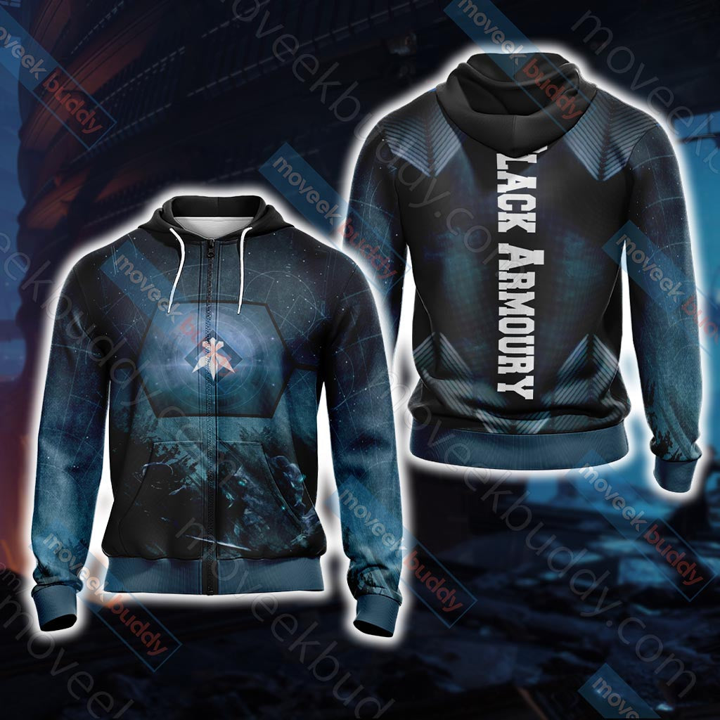 Destiny 2: Forsaken - Black Armoury Unisex 3D T-shirt Zip Hoodie