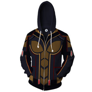 The Wasp Cosplay Zip Up Hoodie Jacket   