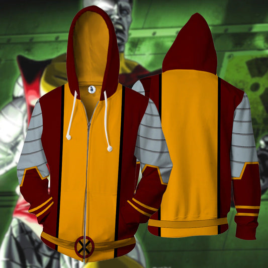 X-Men Piotr Rasputin Cosplay Zip Up Hoodie Jacket 5XL