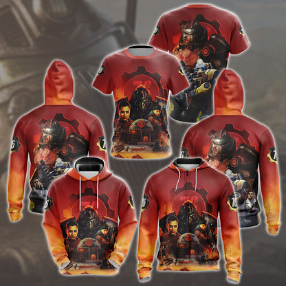 Fallout 76 Video Game All Over Printed T-shirt Tank Top Zip Hoodie Pullover Hoodie Hawaiian Shirt Beach Shorts Joggers