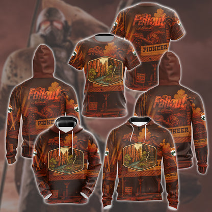 Fallout: New Vegas Vintage National Park Style Video Game All Over Printed T-shirt Tank Top Zip Hoodie Pullover Hoodie Hawaiian Shirt Beach Shorts Joggers