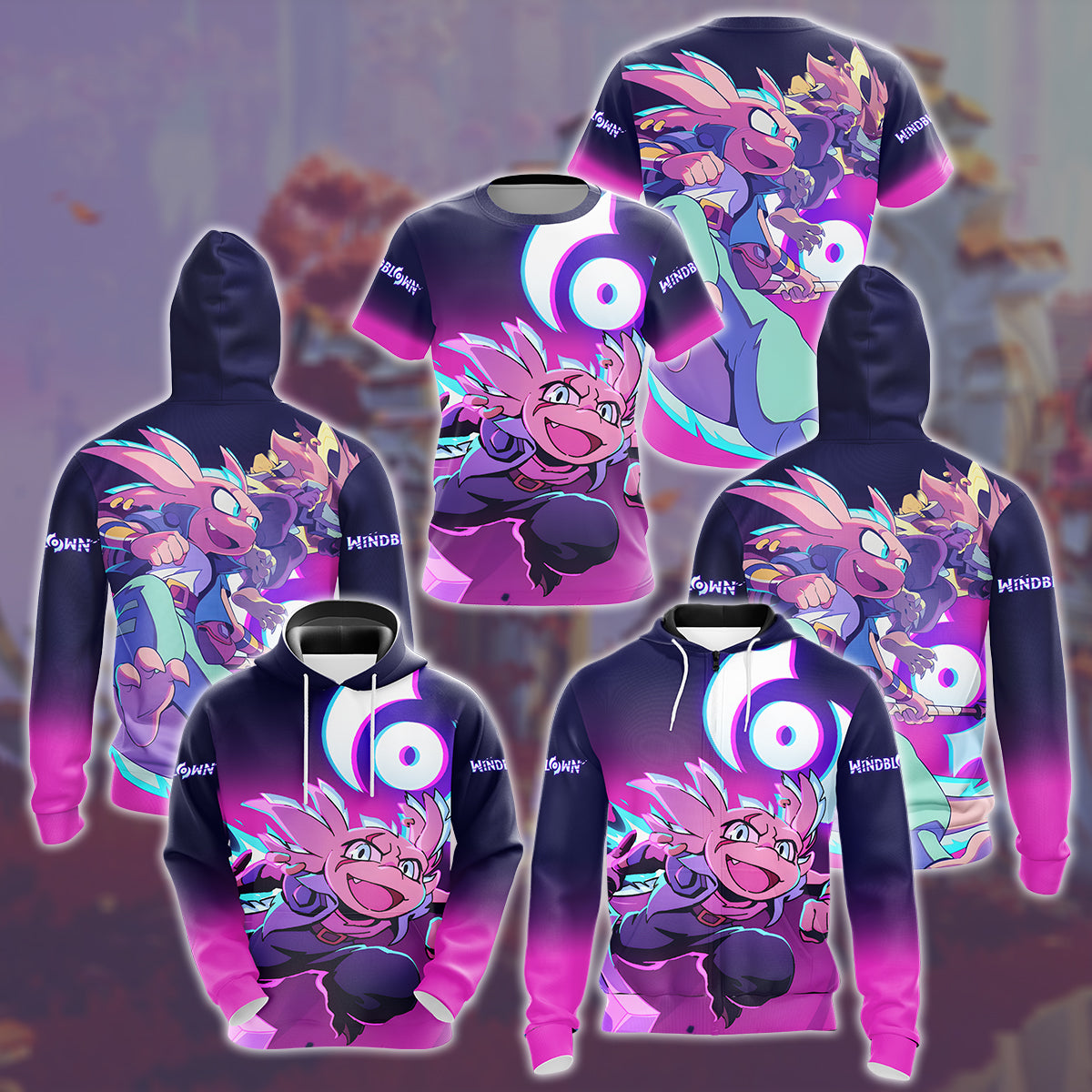 Windblown Video Game All Over Printed T-shirt Tank Top Zip Hoodie Pullover Hoodie Hawaiian Shirt Beach Shorts Joggers