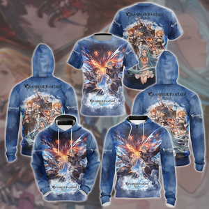 Granblue Fantasy: Relink Video Game All Over Printed T-shirt Tank Top Zip Hoodie Pullover Hoodie Hawaiian Shirt Beach Shorts Joggers   