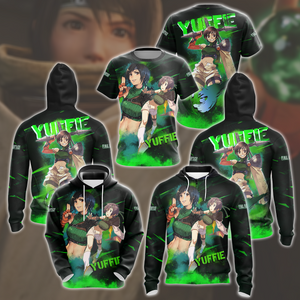 Final Fantasy VII Rebirth Yuffie Kisaragi Video Game All Over Printed T-shirt Tank Top Zip Hoodie Pullover Hoodie Hawaiian Shirt Beach Shorts Joggers   