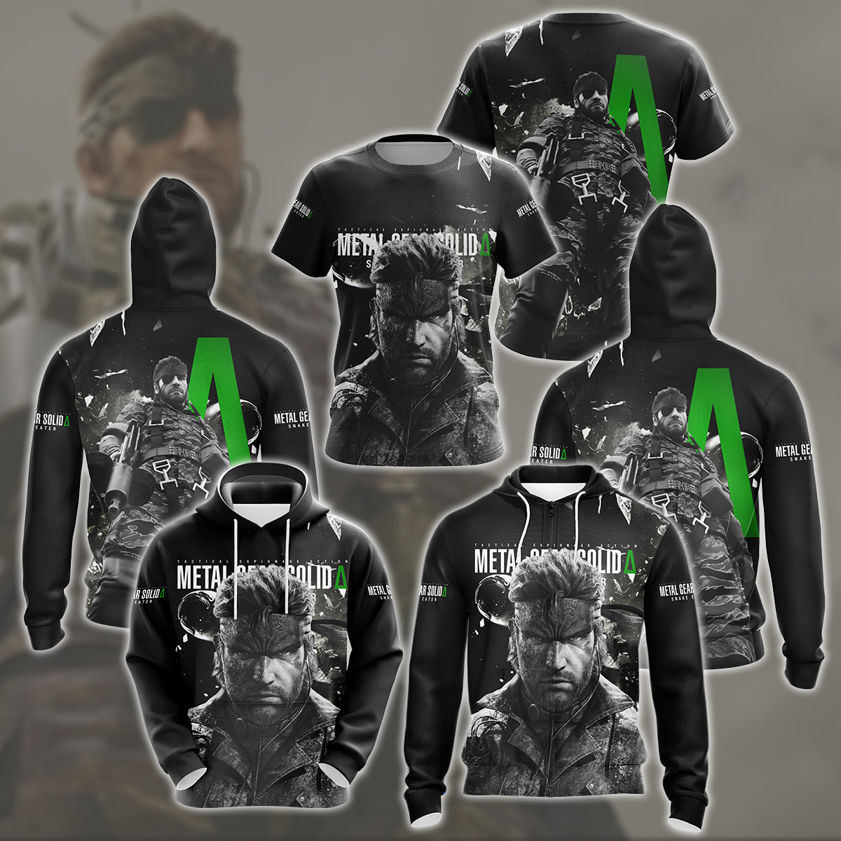 Metal Gear Solid: Snake Eater Video Game All Over Printed T-shirt Tank – WackyTee